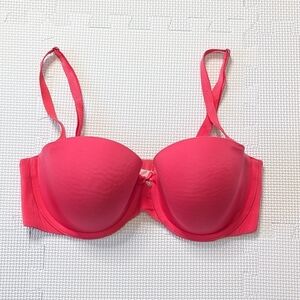 Victoria's Secret Bra 34D Pink Strapless Convertible Lined